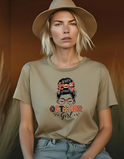 Oktober Girl Design mit Halloween-Motiven - Perfektes Oktober-Geburtstagsgeschenk, Geburtstag Oktober Liebhaber, Halloween Geschenke - DreamyDesignPrint