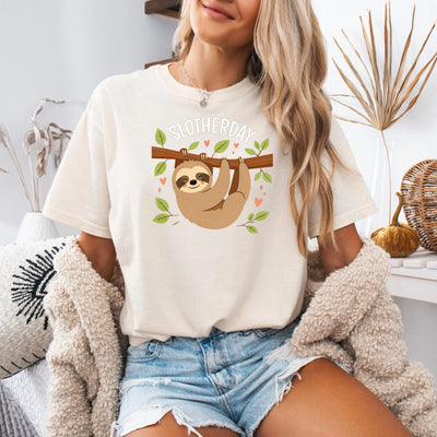 Faultier T-Shirt | Lustiges Faultier Geschenk | Süßes Tier T-Shirt | Faultier Liebhaber Geschenk | Unisex Baumwolle Shirt | Kawaii Design - DreamyDesignPrint