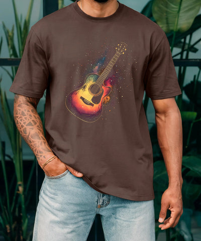 Gitarren T-Shirt Aquarell Gitarre Design für Musiker & Musikliebhaber Festival Outfit Geschenk - DreamyDesignPrint